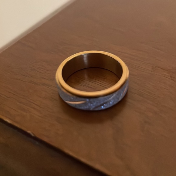 Silver and Rose Gold Fidget Ring - Picture 2 of 2